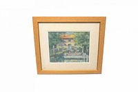 Framed artwork full view showing frame and mat