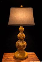 Lamp lit, showing full form and glaze detail
