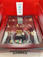 Overall view of jewelry box with contents