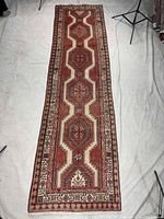 Full view of entire Ardebil runner rug
