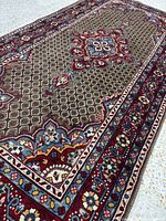 Full view of Songor rug showing entire design and proportions