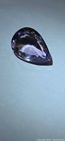 Pear-cut purple amethyst front view