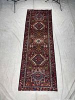 Full view of entire runner rug showing pattern and size