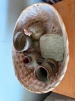 All six items grouped inside basket