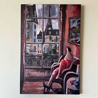 Full view of dry-mounted print on wall