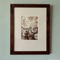 Framed watercolour artwork front view