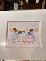 Full view of matted Skin Point Dancers print