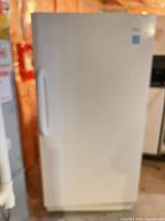 Front view of Wood’s upright freezer
