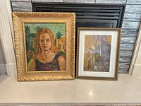 Both framed artworks side by side for scale and comparison