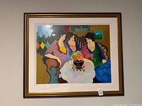 Overall view of framed artwork on wall