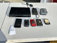 Front view of all electronics laid out