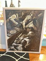 Full view of framed painting