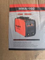 Front of box showing product image and model MMA-160