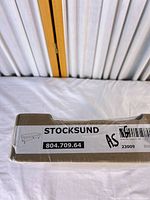 End of box showing STOCKSUND label and model number