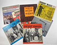 All seven jazz and Dixieland LPs laid out