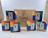Six retail boxes of Dartington English Country Crystal highball glasses with William Ashley outer box