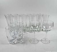 Group shot showing all glass types together