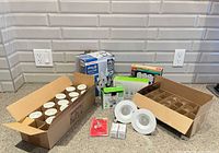 Wide view of entire lot on countertop