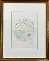 Framed Salvador Dali etching showing signature and edition number