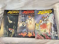 Front covers of Doctor Zero Issues 1–3