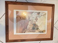 Front view of framed matted print