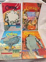 Front covers of all four Concrete comic books