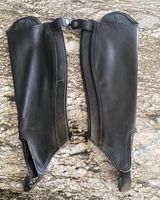 Half chaps laid flat showing overall condition and design