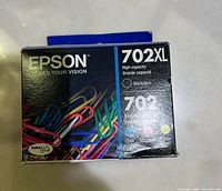 Front of Epson 702XL black ink cartridge box