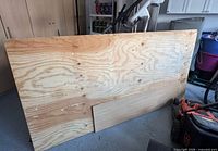 Light natural plywood full sheet with smaller offcut