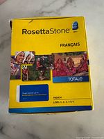 Front of Rosetta Stone French TOTALE Levels 1-5 box