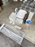 overview of all organizers, bins, rack