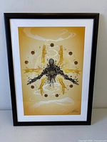 Front view of framed sci-fi robot print
