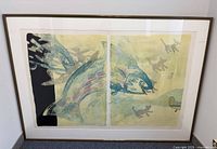 Front view of entire framed diptych