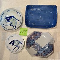 Overview of all four ceramic pieces