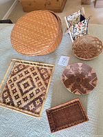 All six baskets and tray overview
