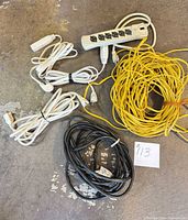 Group shot of all cords and power strip