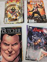 Stacks showing Deathlok, Captain America, Punisher, Butcher Baker Candlestickmaker