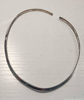 Full view of open-back sterling silver collar choker