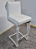 Full view of bar stool with wrapping