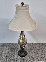 Full view of lamp with shade attached