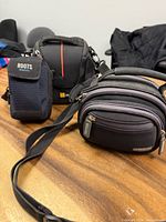 Three camera bags displayed together