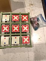 Top view of frame and bean bag bag