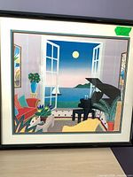 Full view of framed Thomas McKnight “Barbados” giclée print
