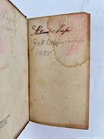 Ownership inscription "William Sharp York Upper Canada 1825" on front endpaper with water staining