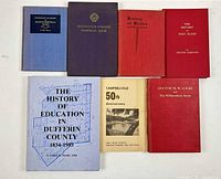 Front covers of seven Ontario history books