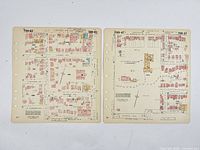 Two map sheets side by side showing overall condition and colour printing