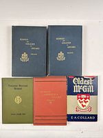 Front covers of all five books displayed