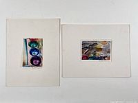 Both matted photographs side by side