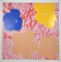 Full frontal view of entire silkscreen print