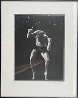 Framed silver gelatin photograph showing full view with mat and frame